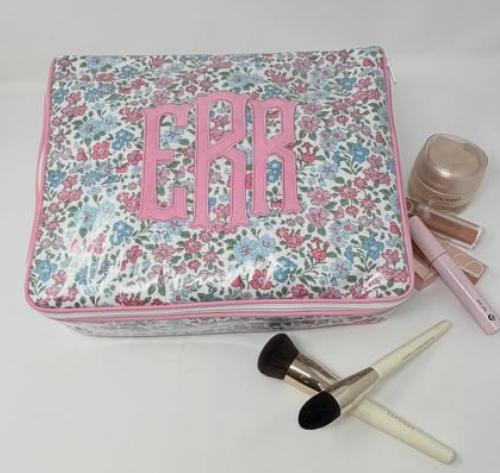  Walker Valentine Monogrammed Kris Cosmetic Case 11 " by 9.5"  Luggage & Bags > Toiletry Bags