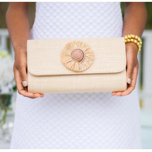Lisi Lerch Avery Natural Shell Raffia Straw Clutch  Lisi Lerch Avery Natural Shell Raffia Straw Clutch  Apparel & Accessories > Handbags > Clutches & Special Occasion Bags