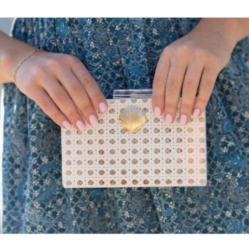 Lisi Lerch Breakers Box Acrylic Cane with Charm White  Apparel & Accessories > Handbags > Clutches & Special Occasion Bags