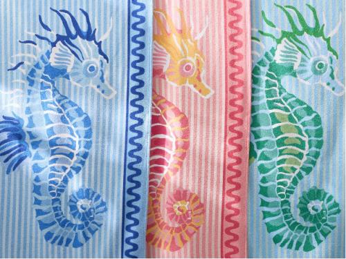 Matouk Personalized Large Seahorse Beach Towel  Home & Garden > Linens & Bedding > Towels > Beach Towels