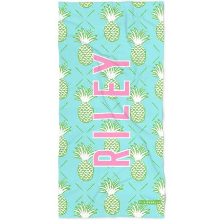 Personalized Pineapple Beach Towel  Home & Garden > Linens & Bedding > Towels > Beach Towels