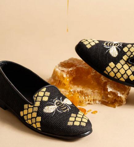  By Paige Honeycomb Bee Needlepoint Loafer  Apparel & Accessories > Shoes > Loafers
