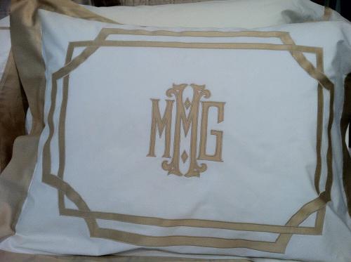 Standard Sham with 10" Monogram - Salon  Home & Garden > Linens & Bedding > Bedding > Pillowcases & Shams